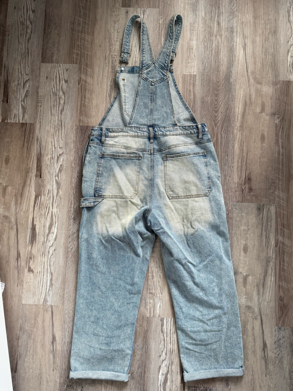 wild fable Washed Light Blue Denim Overalls - Picture 2 of 3